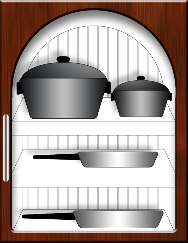 Printable Cupbord Decal for DIY Play Kitchen