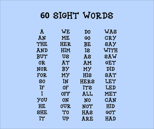 Sight Word Go Fish Game – Set 1: 60 Essential Words for Early Reading Fun