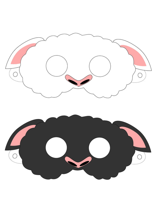 Black Sheep/White Sheep Printable Masks