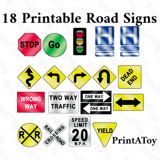 18 Printable Road Signs