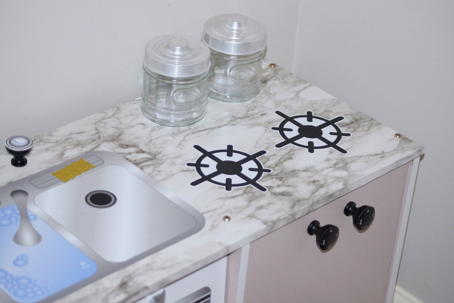 Gas Stove Top Vinyl Play Kitchen Decals