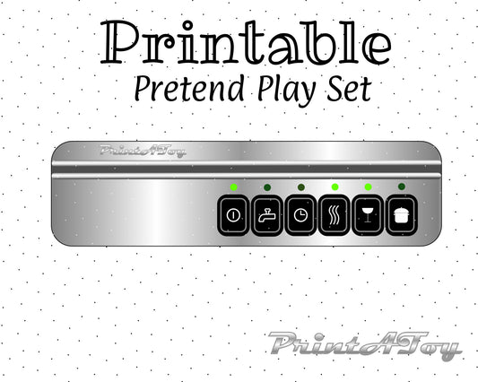 Printable Dishwasher Decal For DIY Play Kitchen