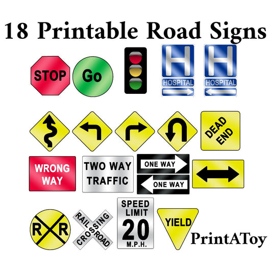 18 Printable Road Signs