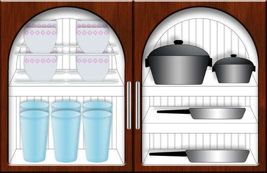 Printable Cupbord Decal for DIY Play Kitchen