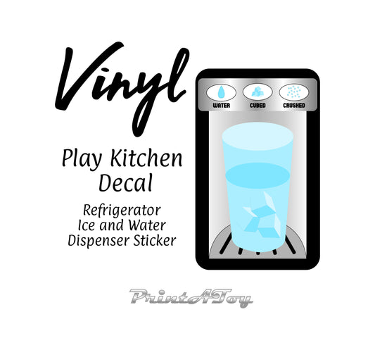 Vinyl Ice Maker/Water Dispenser Play Kitchen Decal