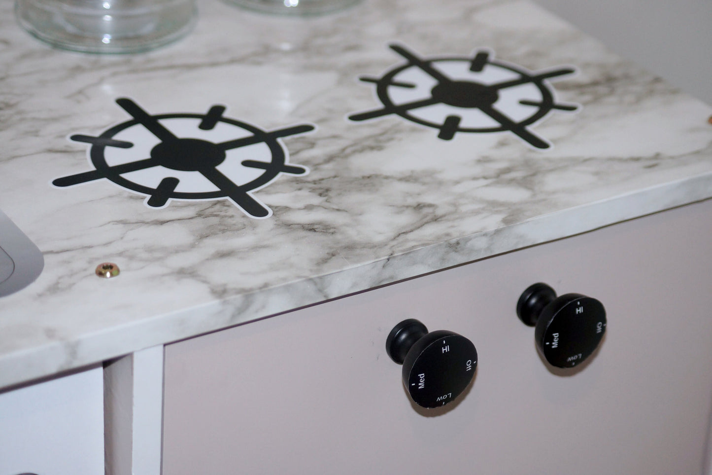 Gas Stove Top Vinyl Play Kitchen Decals