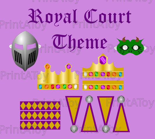 Printable Royal Court Costume Set
