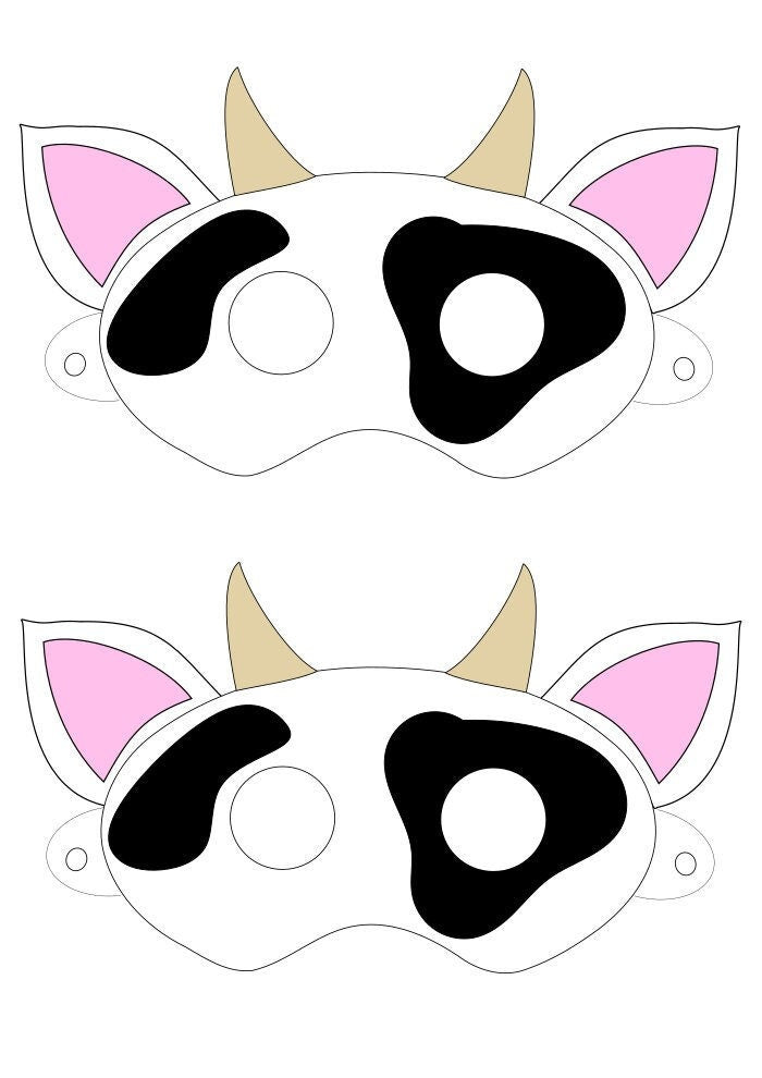 Cow Mask Printable File