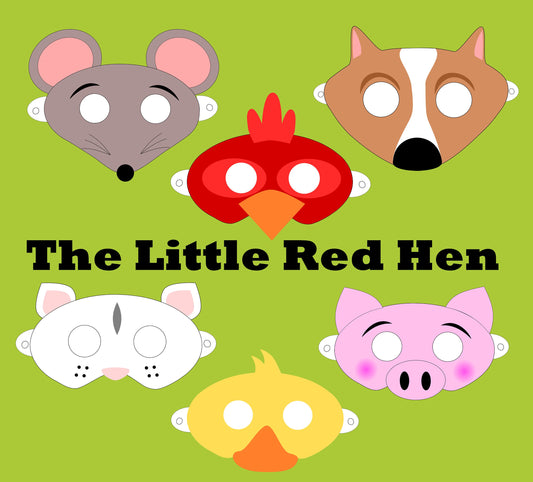 The Little Red Hen Reader's Theater Masks and Script