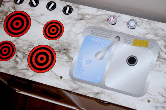 Printable Sink Decal For DIY Play Kitchens