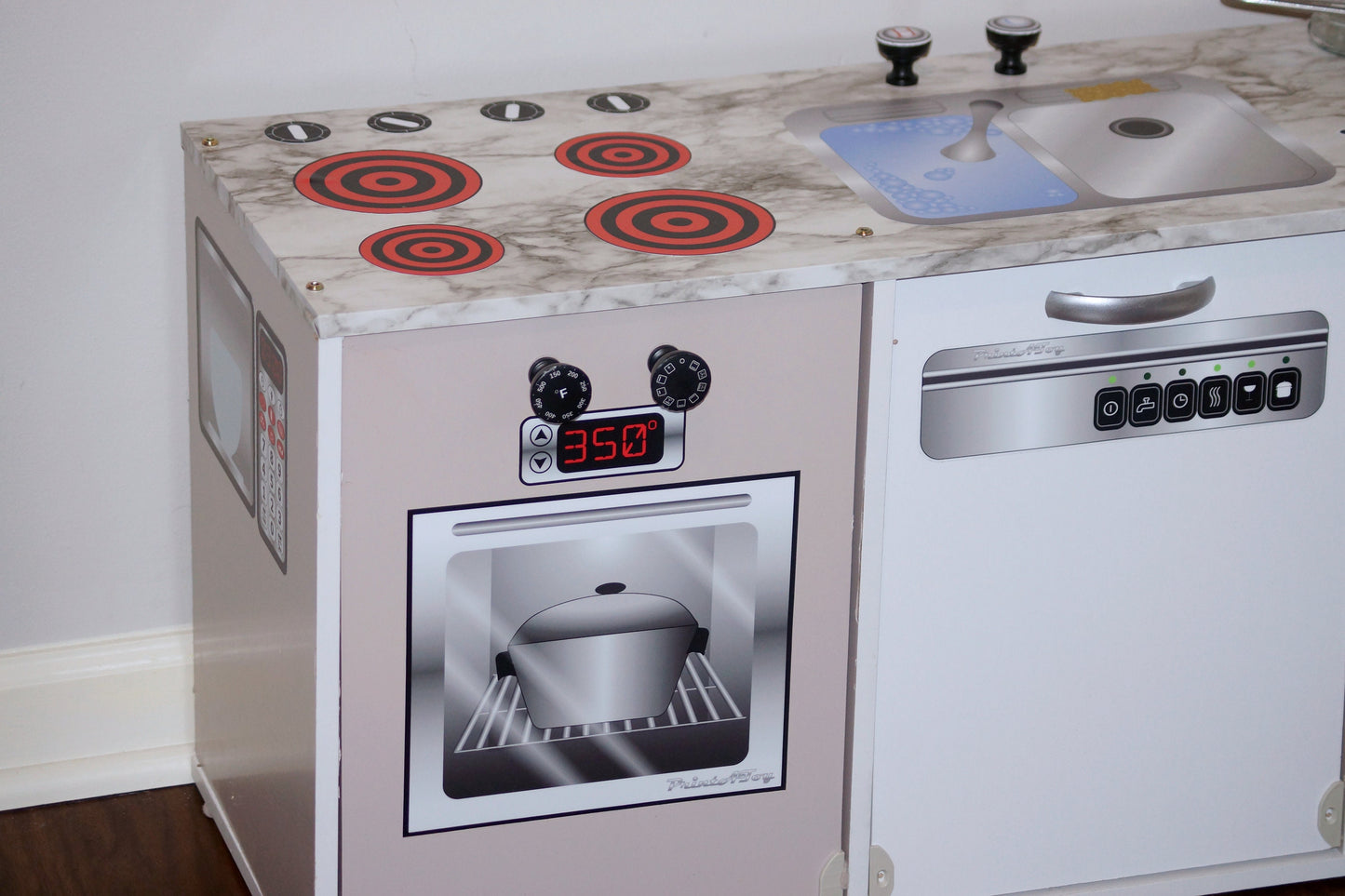 Vinyl Electric Stove Play Kitchen Decals
