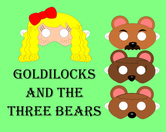 Goldilocks and the Three Bears Reader's Theater Masks