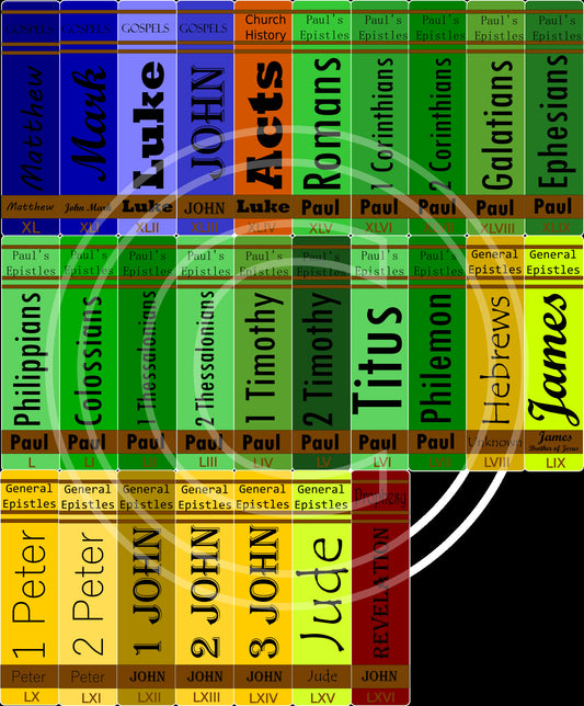 Printable Bible Book Spines