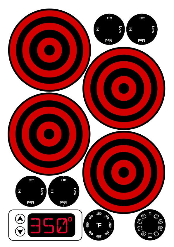 10cm Electric Burners; A4 size.