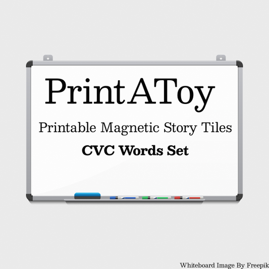 Printable Magnetic Story/Poetry Tiles CVC Word Set By PrintAToy