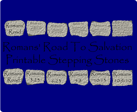 Romans Road Bible Verse Stepping Stones – Printable Hopscotch & Memory Game