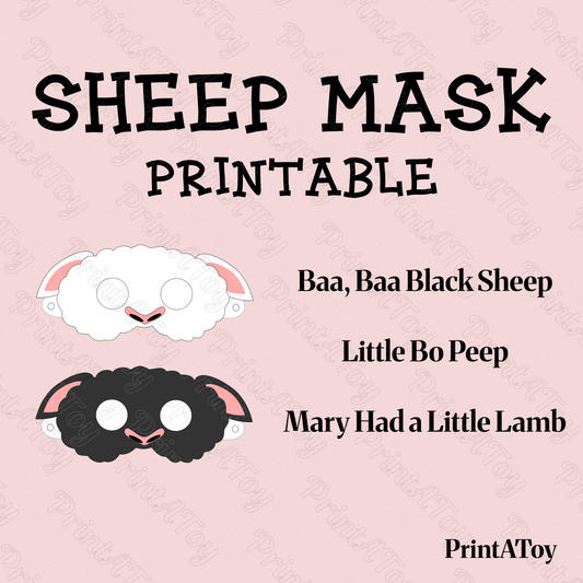 Black Sheep/White Sheep Printable Masks