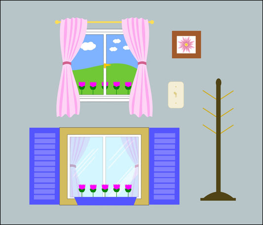 Dollhouse Decals Printable Window and Accessories