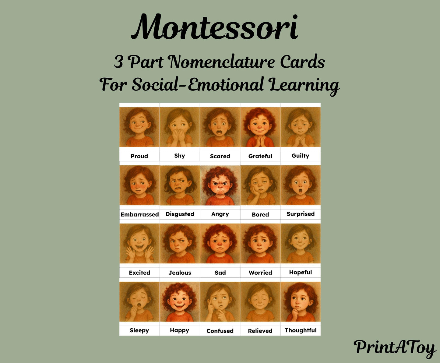Emotions Nomenclature Cards