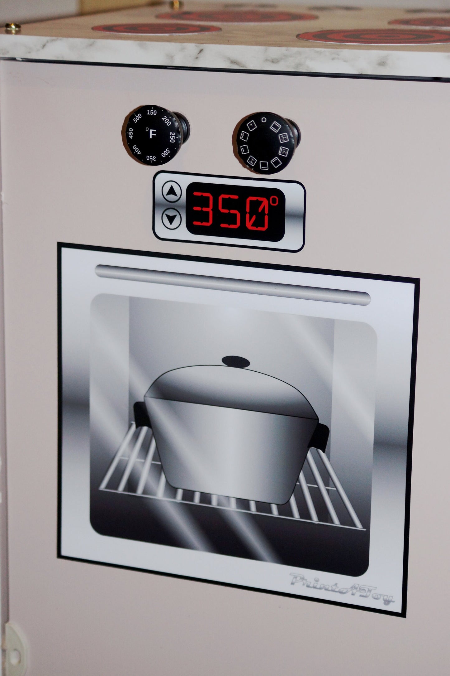 Vinyl Electric Stove Play Kitchen Decals