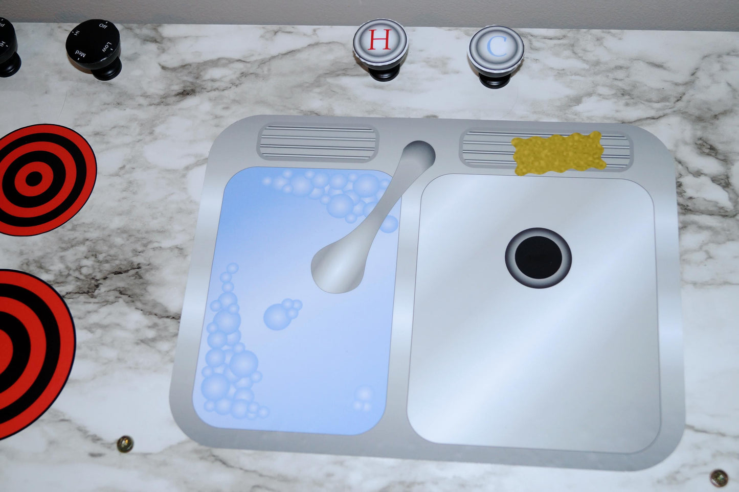 Printable Sink Decal For DIY Play Kitchens