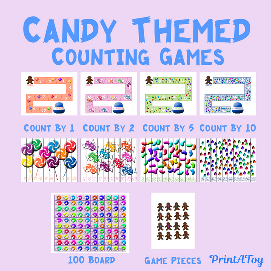 Gingerbread Math Games & Counting Activities Bundle | Skip Counting & 100 Chart