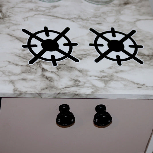 Gas Stove Top Vinyl Play Kitchen Decals