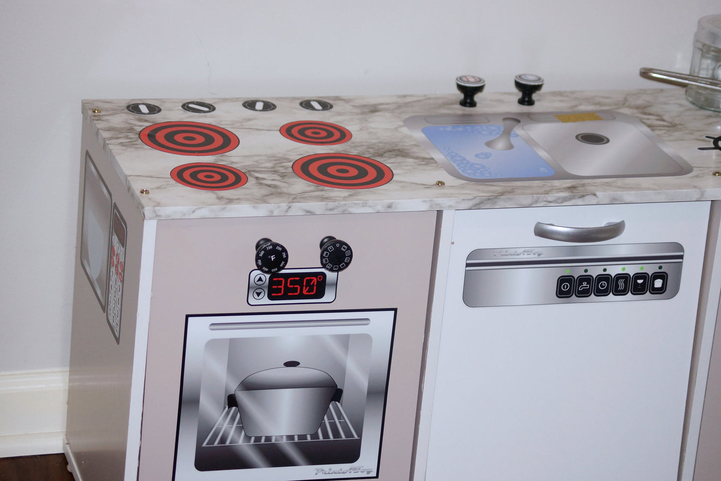 Vinyl Electric Stove Play Kitchen Decals