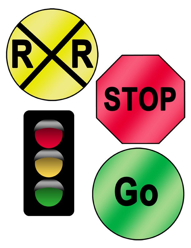 Printable Road Signs, 4 Posters