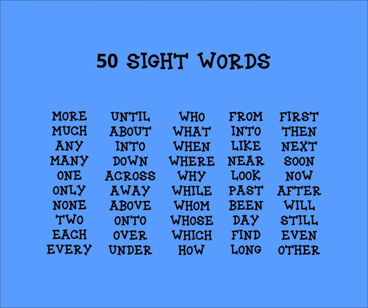 Sight Word Go Fish Game – Set 3: 50 Essential Words for Early Reading Fun