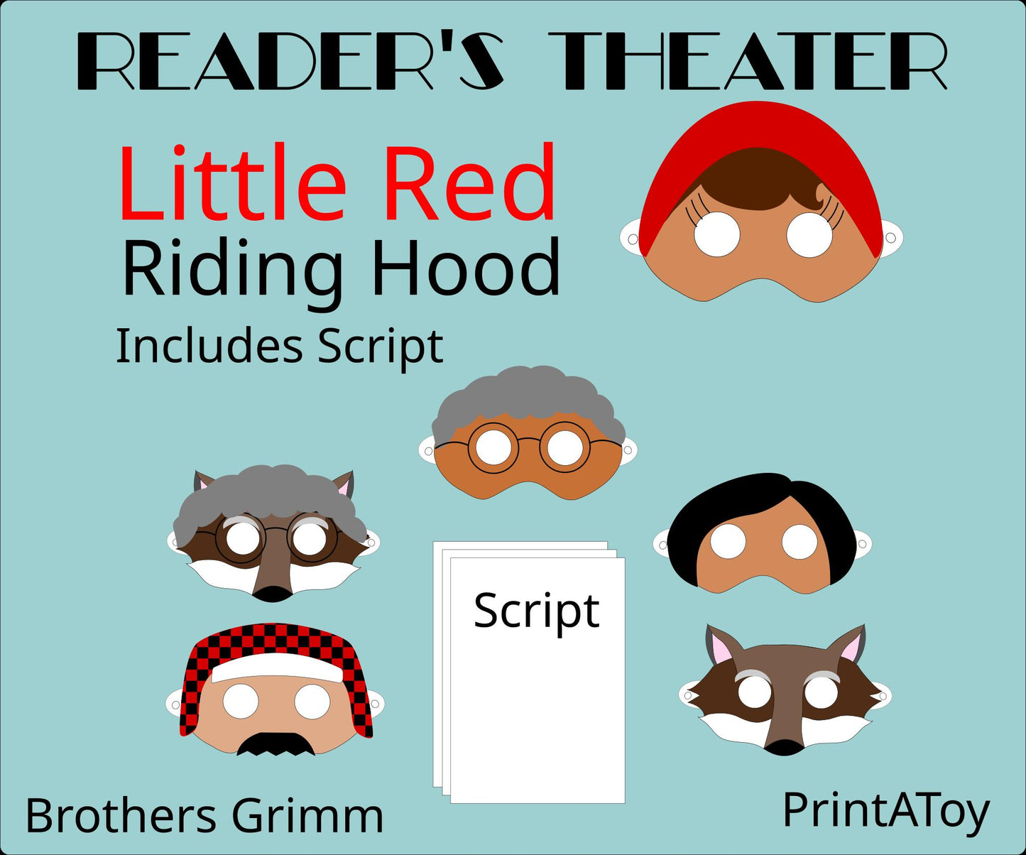 Little Red Riding Hood Reader’s Theater Script with Printable Masks
