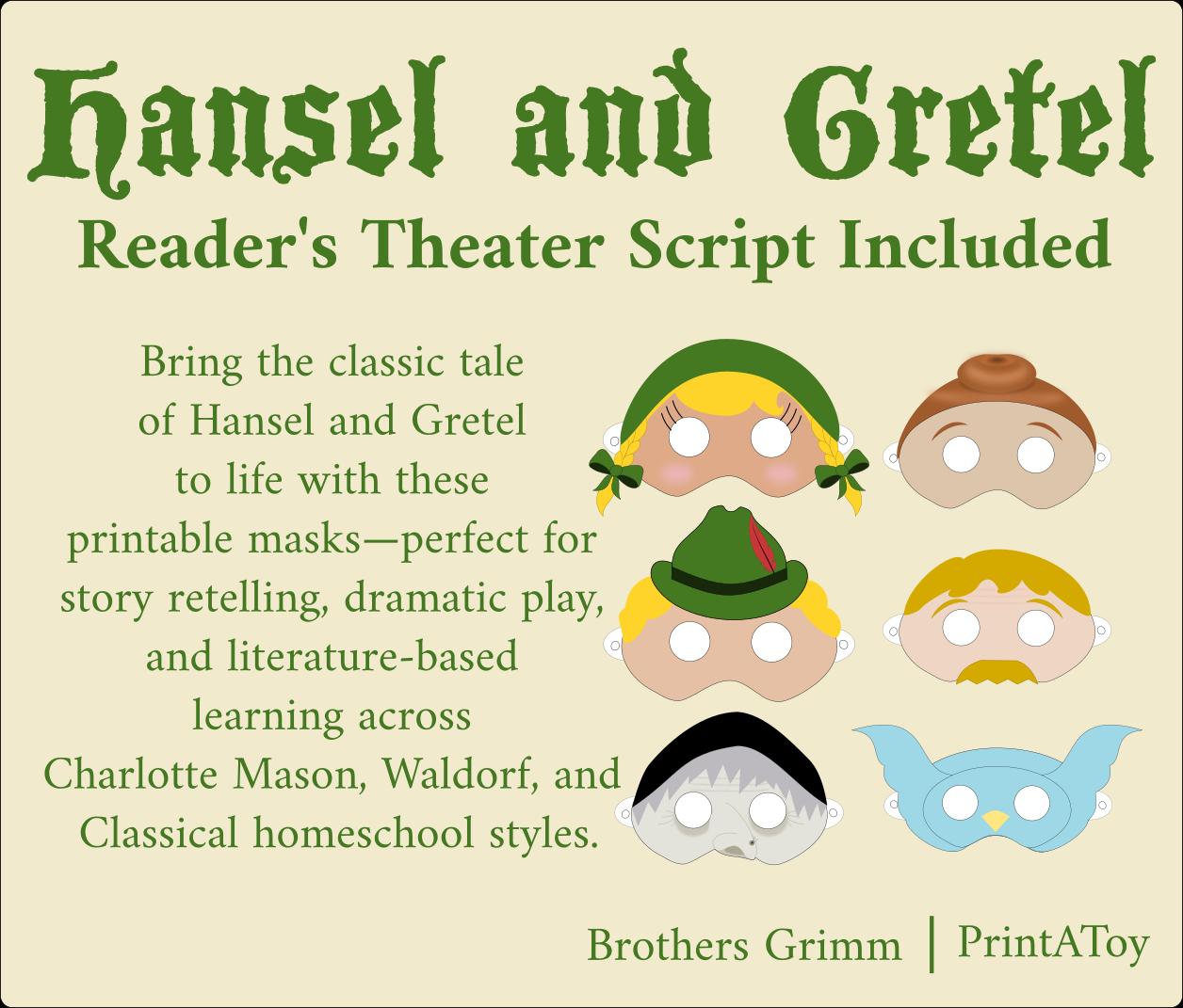 Hansel and Gretel Masks