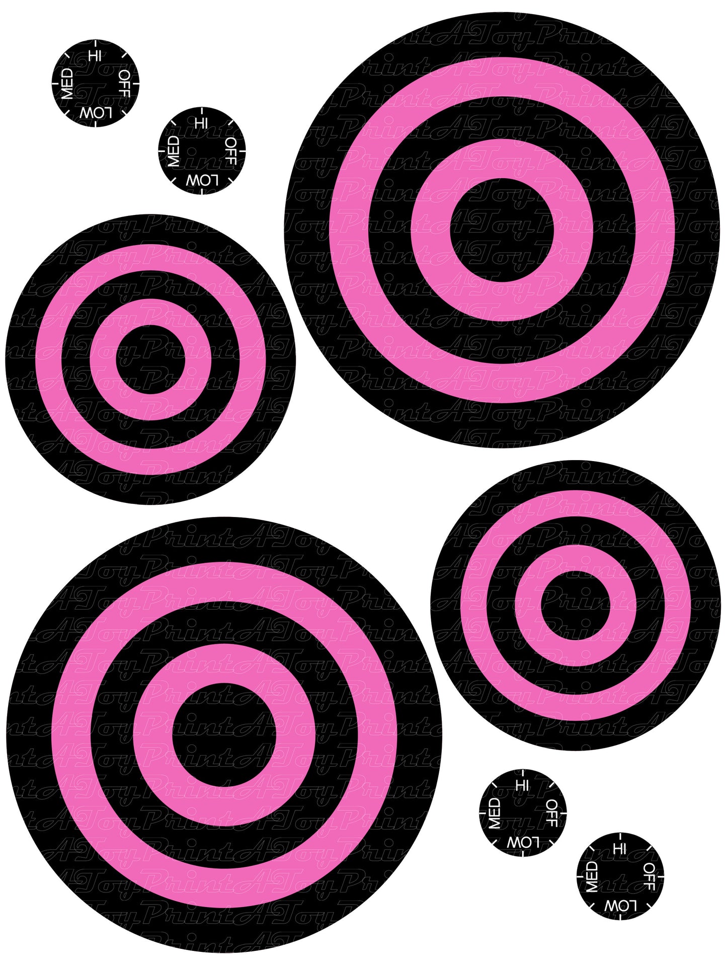 Pink Range Printable Play Kitchen Decals
