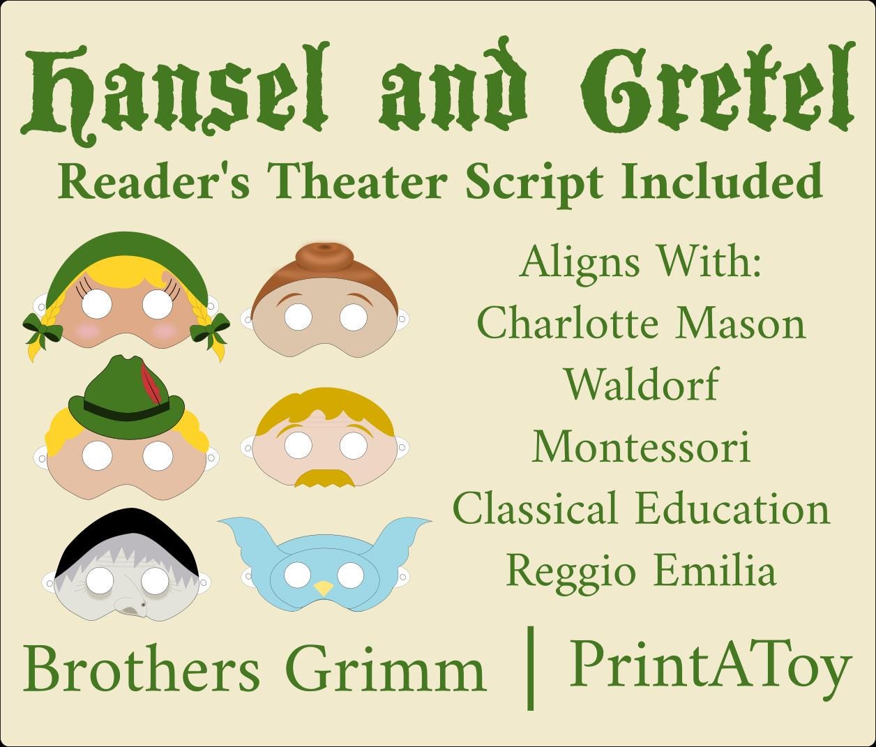 Hansel and Gretel Masks