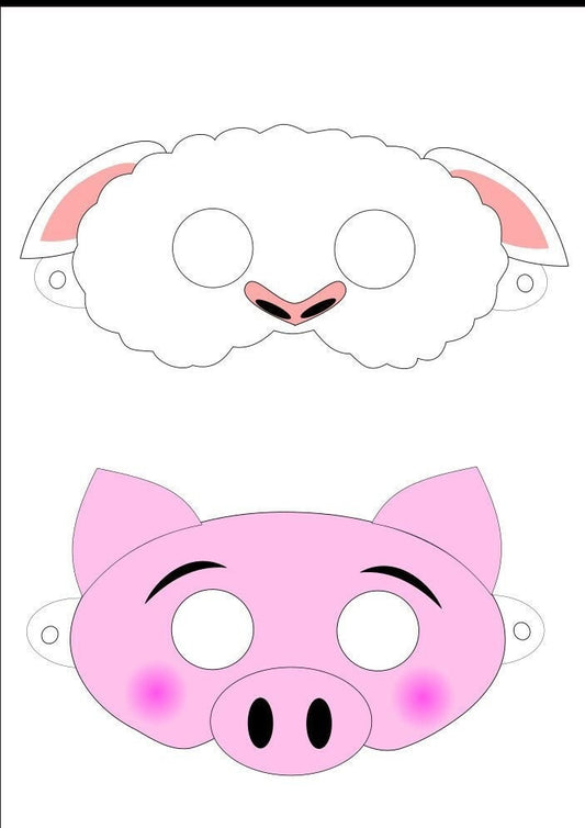 Printable Sheep and Lamb Masks