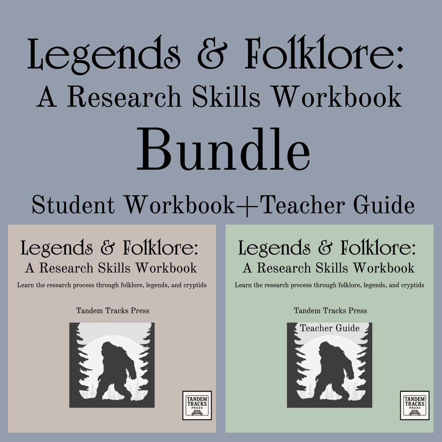 Legends and Folklore: A Research Skills Workbook and Teacher Guide Bundle. Learn research skills through legends, folklore and cryptids.