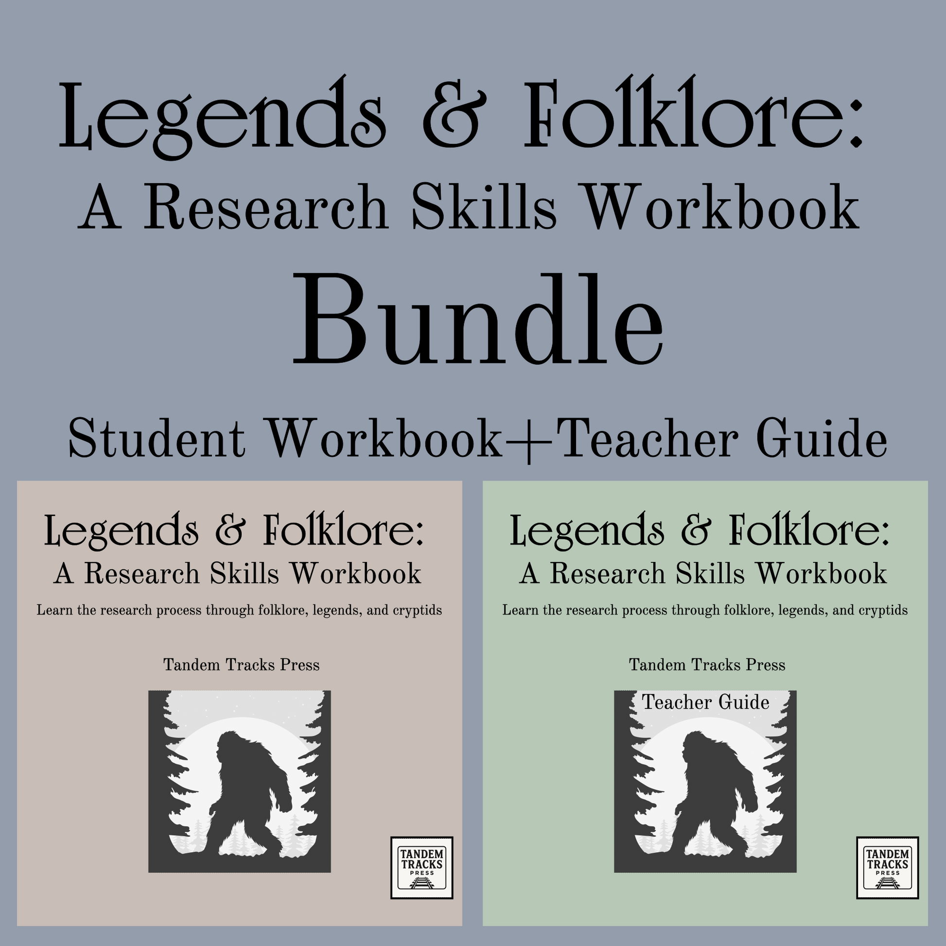 Legends and Folklore: A Research Skills Workbook and Teacher Guide Bundle. Learn research skills through legends, folklore and cryptids.