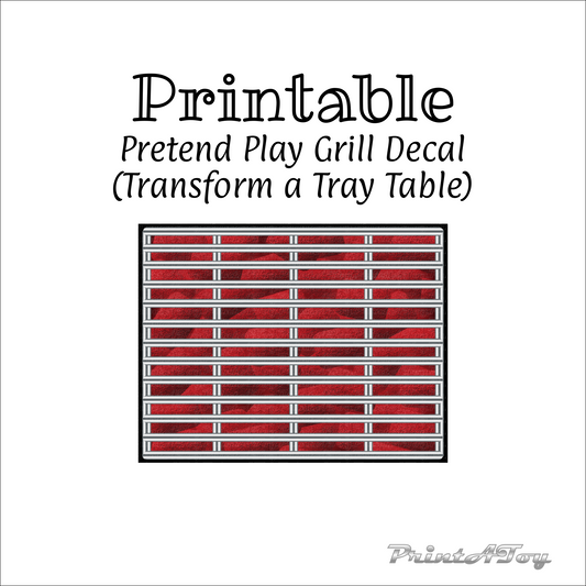 BBQ grill decal for pretend play and dramatic play centers