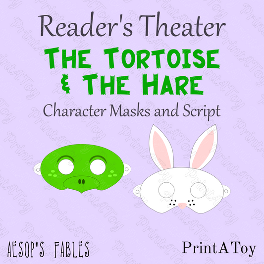 Tortoise and The Hare Reader's Theater Printable Masks